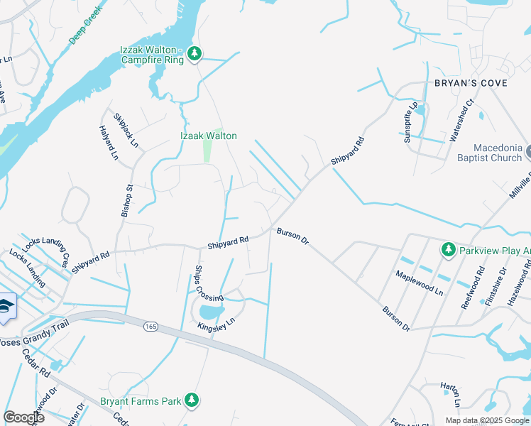 map of restaurants, bars, coffee shops, grocery stores, and more near 2088 Shipyard Road in Chesapeake