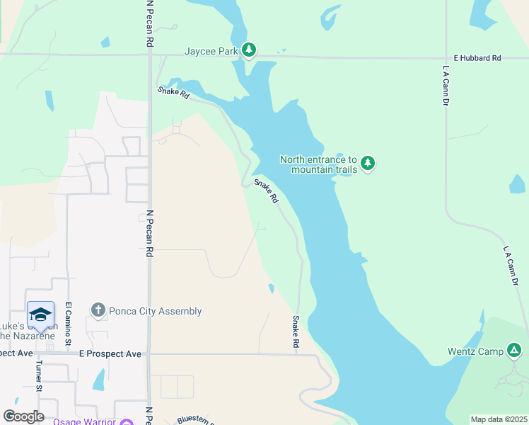 map of restaurants, bars, coffee shops, grocery stores, and more near 3700 High Pointe Drive in Ponca City