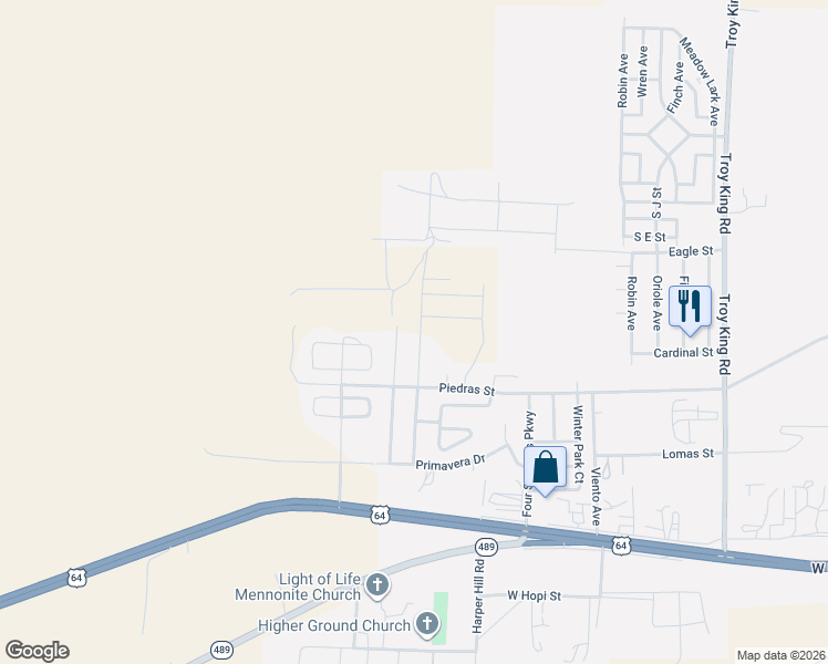 map of restaurants, bars, coffee shops, grocery stores, and more near 1320 Soaring Eagle in Farmington