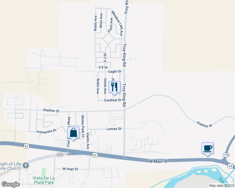 map of restaurants, bars, coffee shops, grocery stores, and more near 1504 Finch Avenue in Farmington