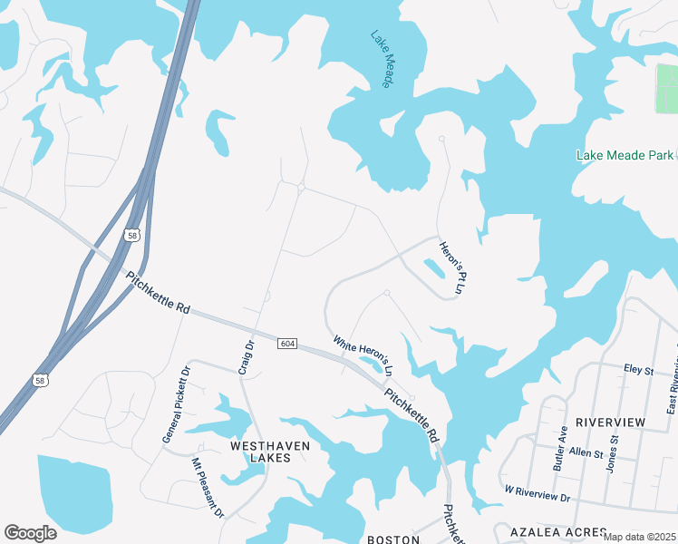 map of restaurants, bars, coffee shops, grocery stores, and more near 1119 White Heron's Lane in Suffolk