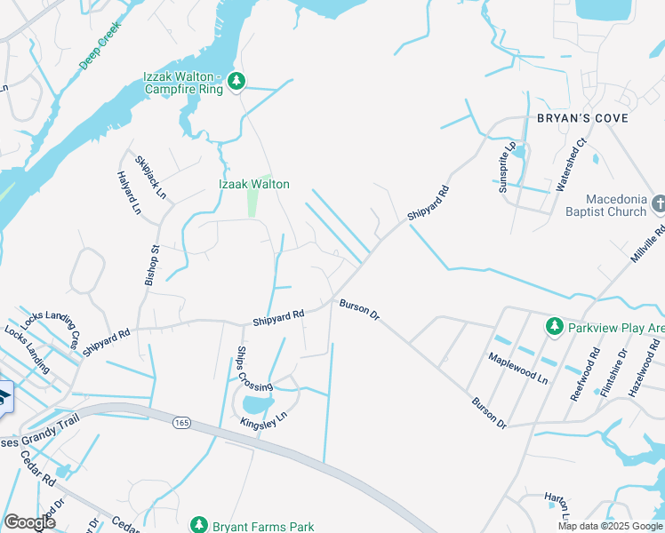 map of restaurants, bars, coffee shops, grocery stores, and more near 212 Creston Court in Chesapeake