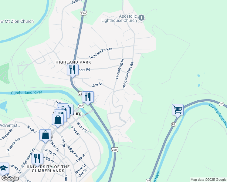 map of restaurants, bars, coffee shops, grocery stores, and more near 35 Sunset Trail in Williamsburg