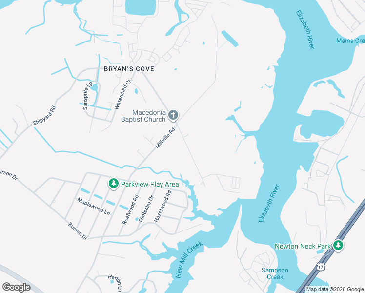 map of restaurants, bars, coffee shops, grocery stores, and more near 1653 Shipyard Road in Chesapeake