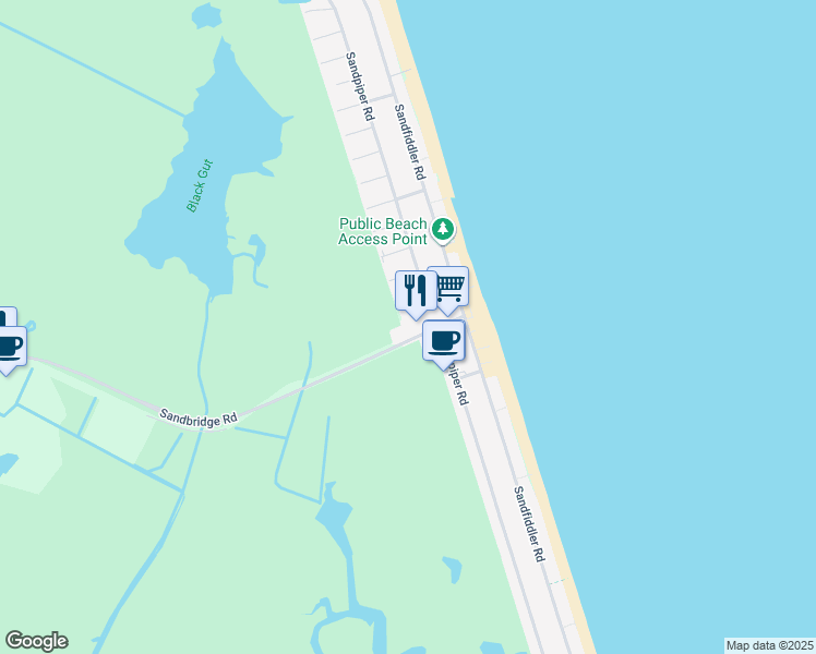 map of restaurants, bars, coffee shops, grocery stores, and more near 320 Sandbridge Road in Virginia Beach