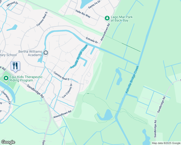 map of restaurants, bars, coffee shops, grocery stores, and more near 716 Blossom Circle in Virginia Beach