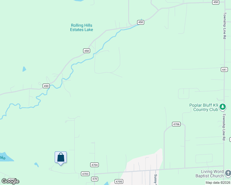 map of restaurants, bars, coffee shops, grocery stores, and more near 101-199 Shephard Valley Lane in Poplar Bluff