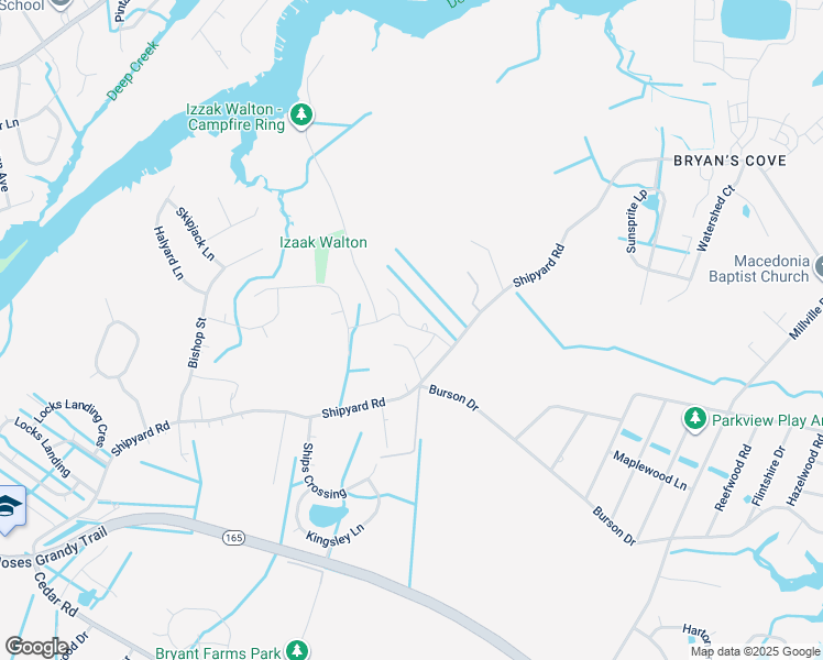 map of restaurants, bars, coffee shops, grocery stores, and more near Trailsend Lane in Chesapeake