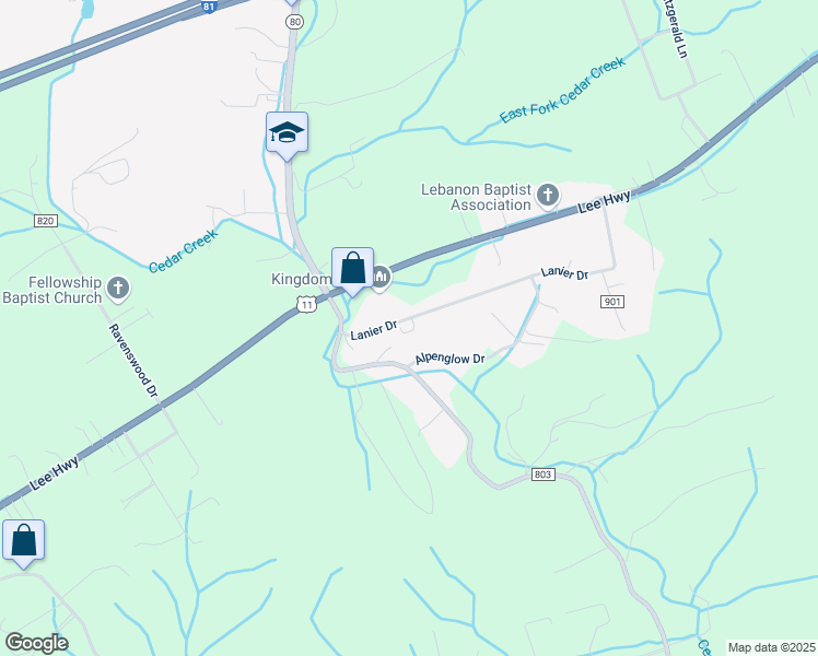 map of restaurants, bars, coffee shops, grocery stores, and more near 29555 Alpenglow Drive in Meadowview