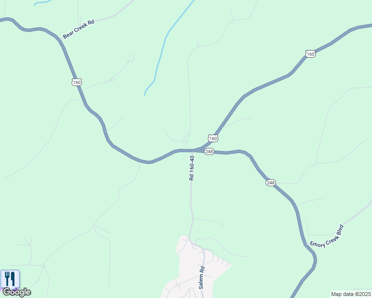 map of restaurants, bars, coffee shops, grocery stores, and more near 201 Newbury Road in Reeds Spring