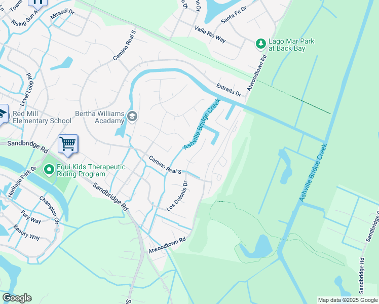 map of restaurants, bars, coffee shops, grocery stores, and more near 796 Los Colonis Drive in Virginia Beach