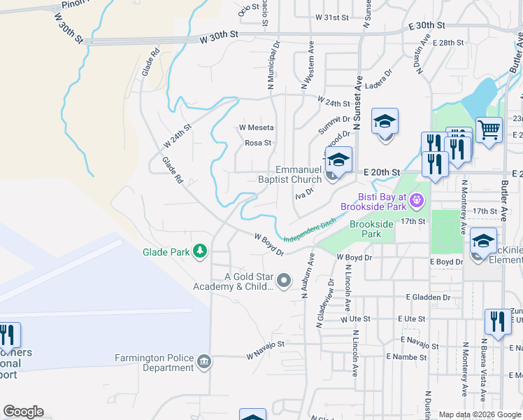 map of restaurants, bars, coffee shops, grocery stores, and more near 624 Ridge Lea Court in Farmington