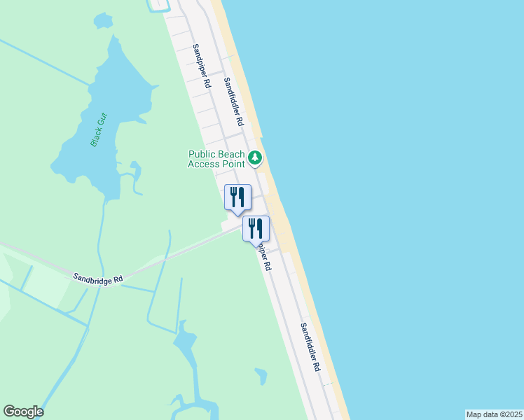 map of restaurants, bars, coffee shops, grocery stores, and more near 204 Sandbridge Road in Virginia Beach