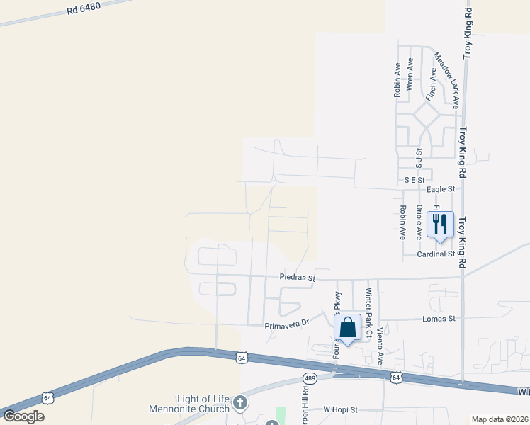 map of restaurants, bars, coffee shops, grocery stores, and more near 9 Road 6317 in Kirtland