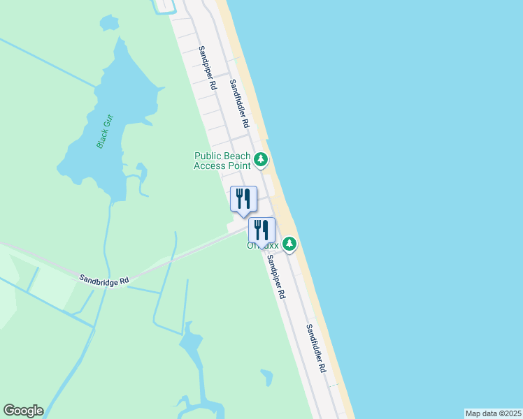 map of restaurants, bars, coffee shops, grocery stores, and more near 204 Sandbridge Road in Virginia Beach
