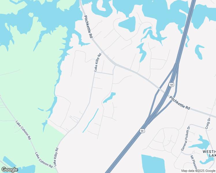 map of restaurants, bars, coffee shops, grocery stores, and more near 1202 Pitchkettle Farm Lane in Suffolk