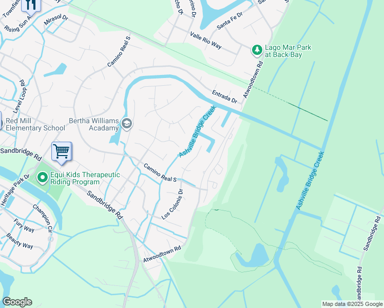 map of restaurants, bars, coffee shops, grocery stores, and more near 796 Los Colonis Drive in Virginia Beach