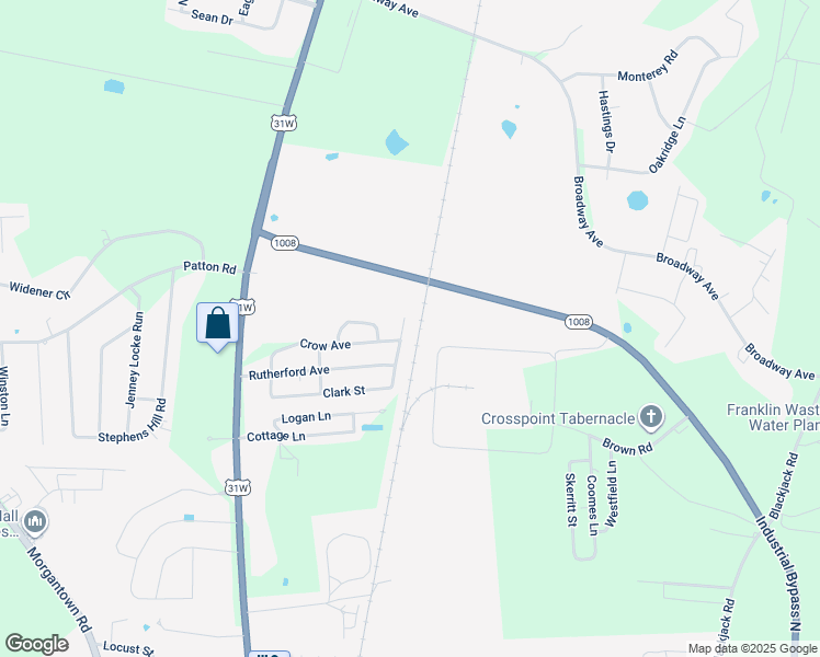 map of restaurants, bars, coffee shops, grocery stores, and more near 214-298 Crow Ave in Franklin