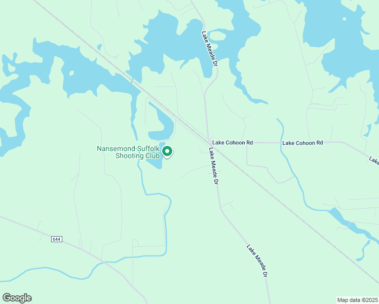 map of restaurants, bars, coffee shops, grocery stores, and more near 699 Lake Meade Drive in Suffolk