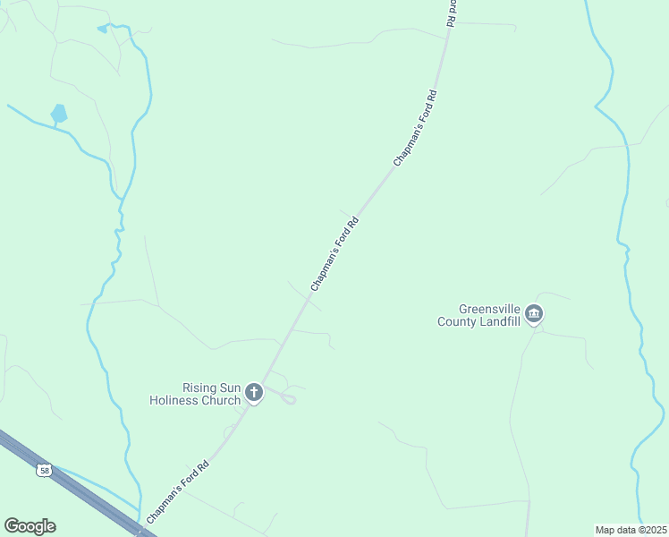 map of restaurants, bars, coffee shops, grocery stores, and more near 1607 Chapman's Ford Road in Emporia