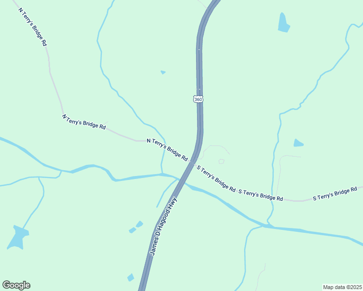 map of restaurants, bars, coffee shops, grocery stores, and more near 1018 North Terry's Bridge Road in Halifax