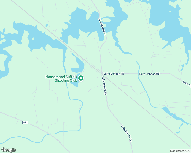 map of restaurants, bars, coffee shops, grocery stores, and more near 699 Lake Meade Drive in Suffolk