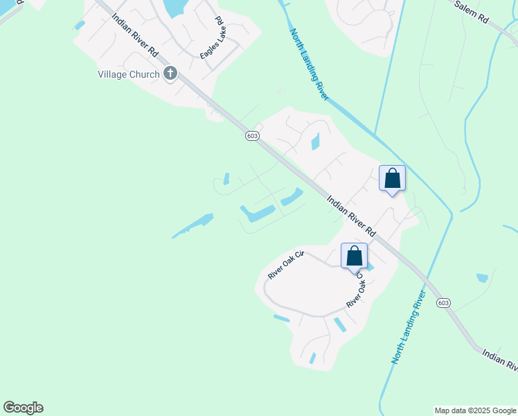 map of restaurants, bars, coffee shops, grocery stores, and more near 2537 Unbridled Lane in Virginia Beach