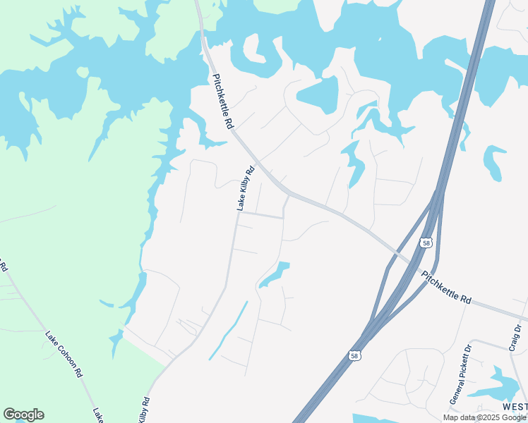 map of restaurants, bars, coffee shops, grocery stores, and more near 2100 Fieldbrook Place in Suffolk