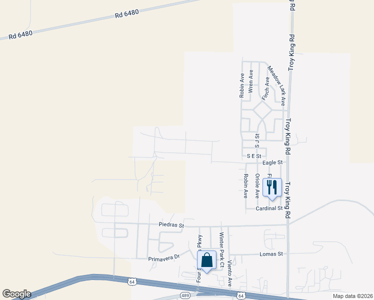 map of restaurants, bars, coffee shops, grocery stores, and more near 4706 Emerald Street in Farmington