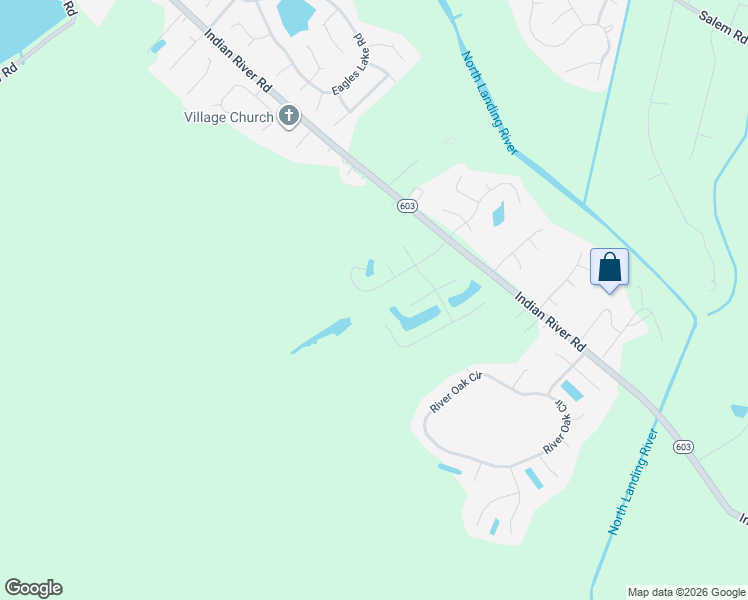 map of restaurants, bars, coffee shops, grocery stores, and more near 2553 Kentucky Derby Drive in Virginia Beach