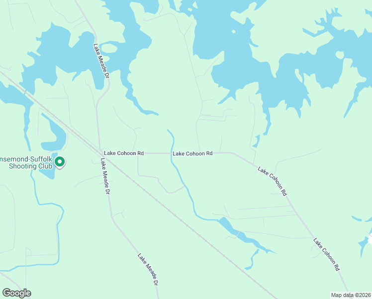 map of restaurants, bars, coffee shops, grocery stores, and more near 2716 Lake Cohoon Road in Suffolk