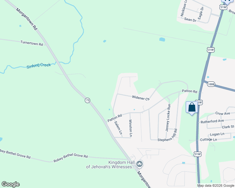 map of restaurants, bars, coffee shops, grocery stores, and more near 652 Widener Circle in Franklin