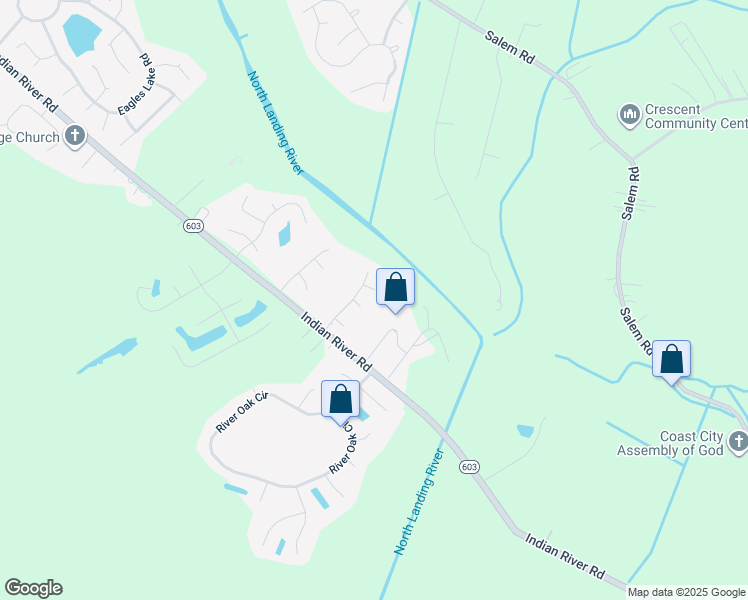 map of restaurants, bars, coffee shops, grocery stores, and more near 3805 Canter Court in Virginia Beach