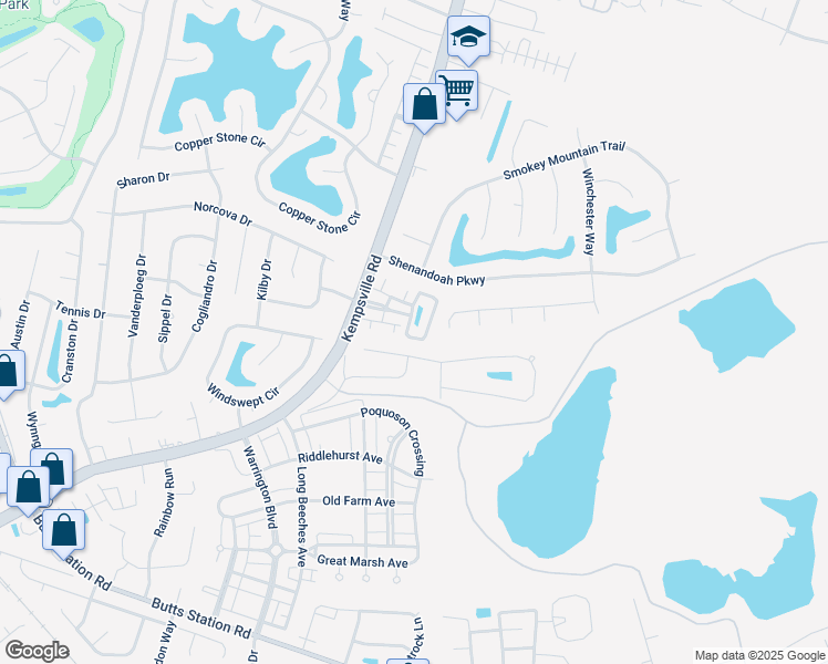 map of restaurants, bars, coffee shops, grocery stores, and more near 1008 Cranberry Drive in Chesapeake