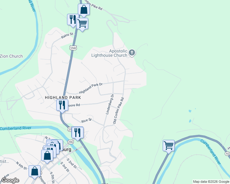 map of restaurants, bars, coffee shops, grocery stores, and more near 280 Lindenberg Drive in Williamsburg