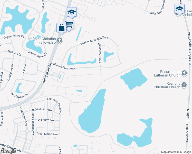 map of restaurants, bars, coffee shops, grocery stores, and more near 1357 Sanjo Farms Drive in Chesapeake