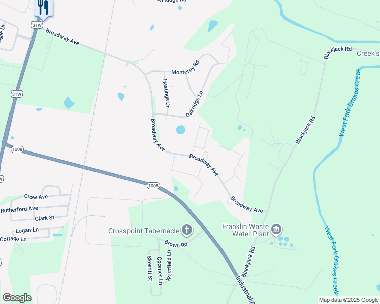 map of restaurants, bars, coffee shops, grocery stores, and more near 586-598 State Highway 1788 in Franklin