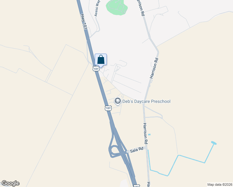 map of restaurants, bars, coffee shops, grocery stores, and more near 17 Martines Road in Salinas