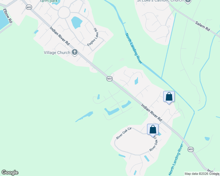 map of restaurants, bars, coffee shops, grocery stores, and more near 3909 State Route 603 in Virginia Beach