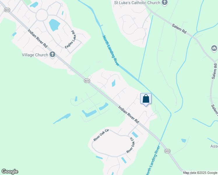 map of restaurants, bars, coffee shops, grocery stores, and more near 2452 Dewberry Lane in Virginia Beach