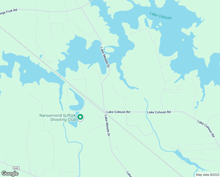 map of restaurants, bars, coffee shops, grocery stores, and more near 2809 Lake Cohoon Point in Suffolk