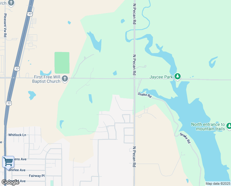 map of restaurants, bars, coffee shops, grocery stores, and more near 5 Rockview Road in Ponca City