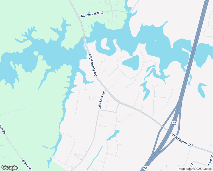 map of restaurants, bars, coffee shops, grocery stores, and more near 101 Pitchkettle Point Drive in Suffolk
