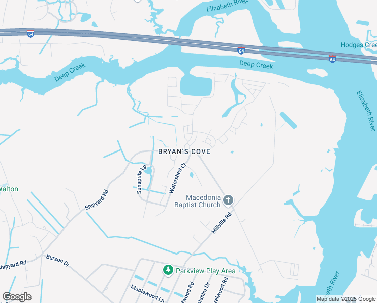 map of restaurants, bars, coffee shops, grocery stores, and more near 904 Centurion Circle in Chesapeake