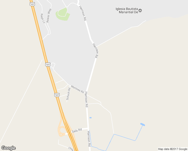 map of restaurants, bars, coffee shops, grocery stores, and more near 337 Harrison Road in Salinas