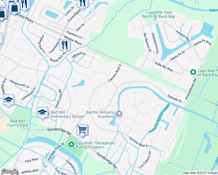 map of restaurants, bars, coffee shops, grocery stores, and more near 1008 Santa Marta Court in Virginia Beach