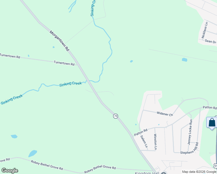 map of restaurants, bars, coffee shops, grocery stores, and more near 1806 Morgantown Road in Franklin