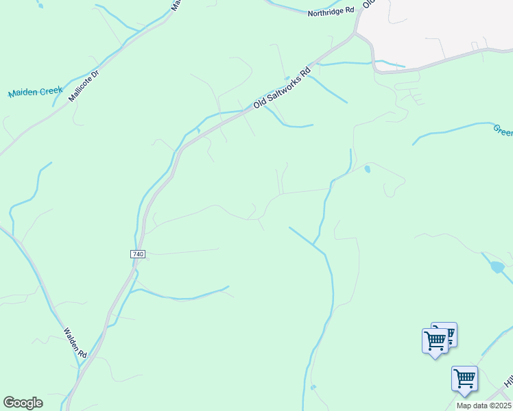 map of restaurants, bars, coffee shops, grocery stores, and more near 25309-25317 Calima Drive in Abingdon