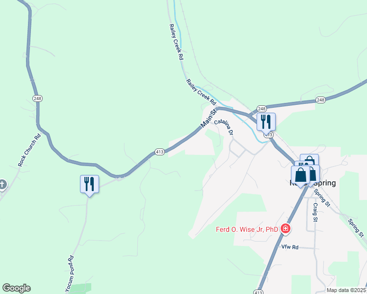 map of restaurants, bars, coffee shops, grocery stores, and more near 23110 Missouri 413 in Reeds Spring