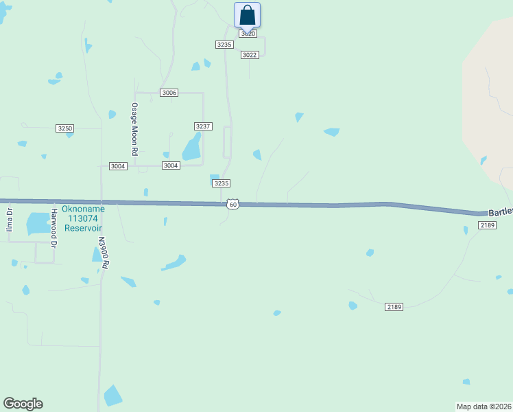 map of restaurants, bars, coffee shops, grocery stores, and more near 1874 U.S. 60 in Bartlesville